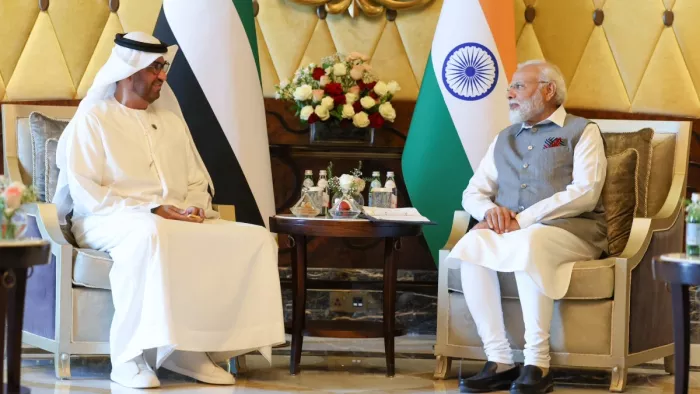 रुपये और दिरहम में कारोबार करेंगे भारत-यूएई, पीएम मोदी और राष्ट्रपति नाह्यान के बीच हुआ समझौता (फोटो ट्विटर)