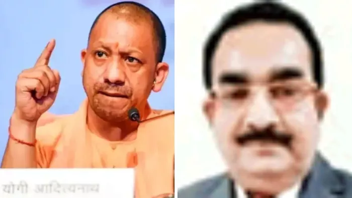 सीएम योगी आदित्यनाथ, आईएएस अधिकारी देवी शरण उपाध्याय।- फाइल फोटो