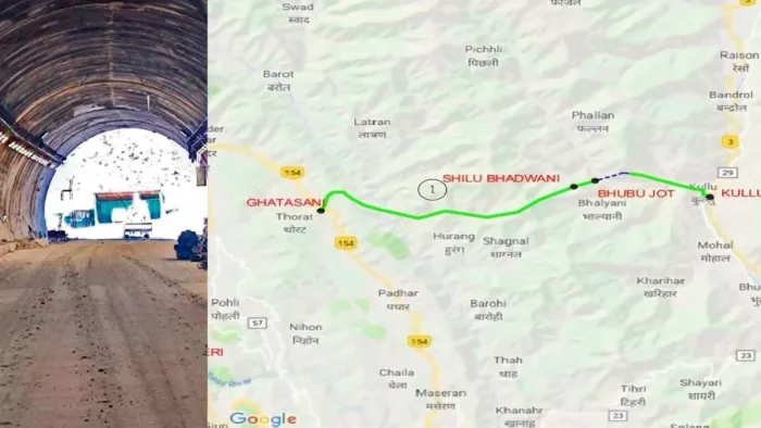 भुभु जोत टनल की बनाई गई ड्राइंग।