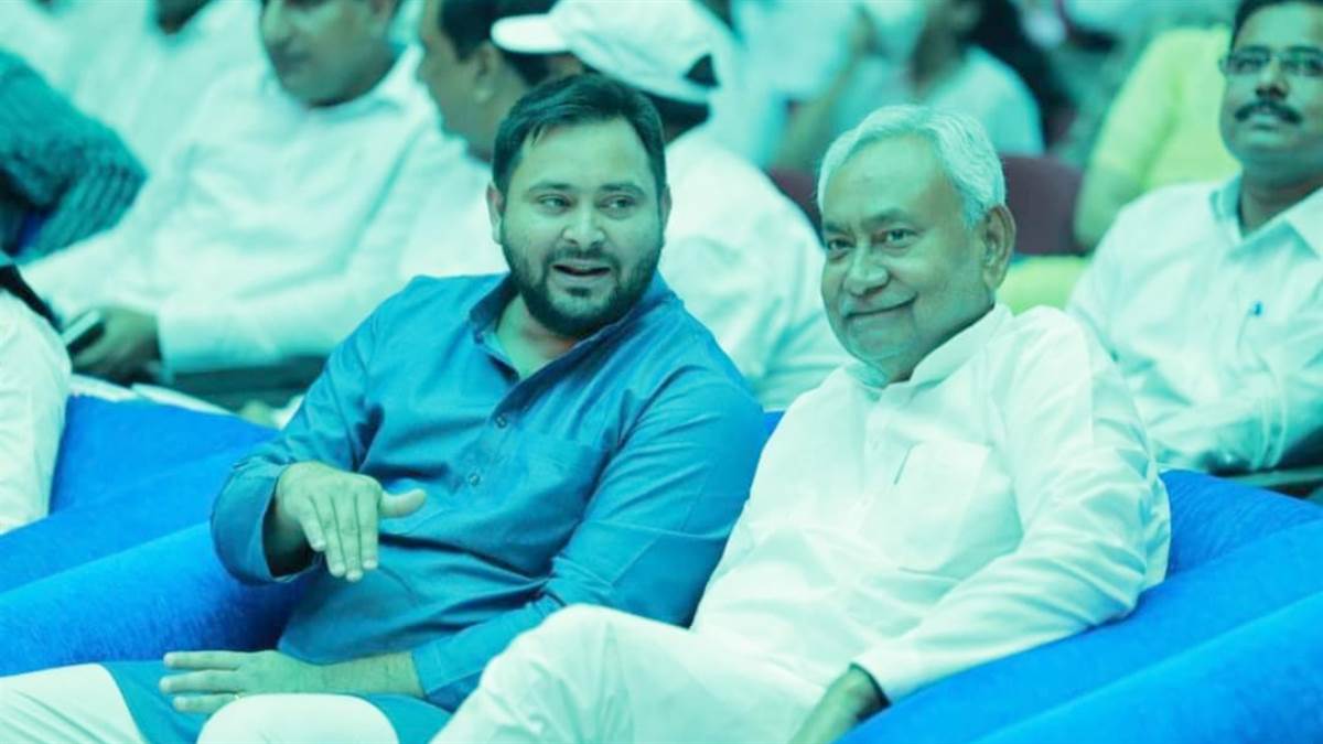 मुख्यमंत्री नीतीश कुमार और उपमुख्यमंत्री तेजस्वी यादव। साभार-इंटरनेट मीडिया