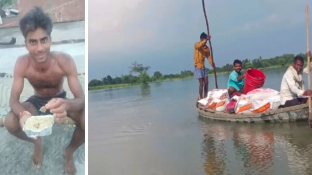 हमीरपुर के बाद फर्रुखाबाद के बाढ़ पीड़ितों का दर्द, भोजन में निकला मांस और हड्डी के टुकड़े