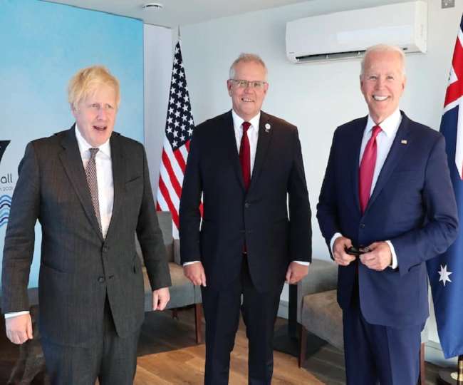 अमेरिका, ब्रिटेन और आस्ट्रेलिया के राष्‍ट्रध्‍यक्ष्‍ा। फाइल फोटो