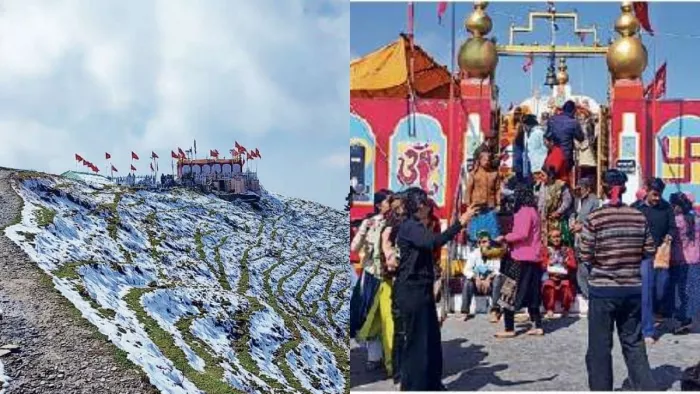 श्रद्धालुओं ने शिकारी देवी मां के किए दर्शन