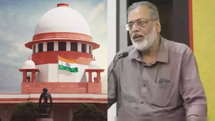 NewsClick founder in SC सुप्रीम कोर्ट पहुंचे प्रबीर पुरकायस्थ।