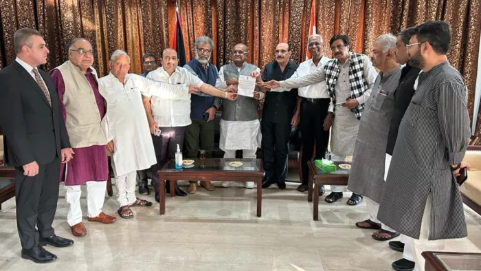 विपक्षी नेताओं ने फलस्तीनी नागरिकों के साथ एकजुटता दिखाई (फोटो एक्स)