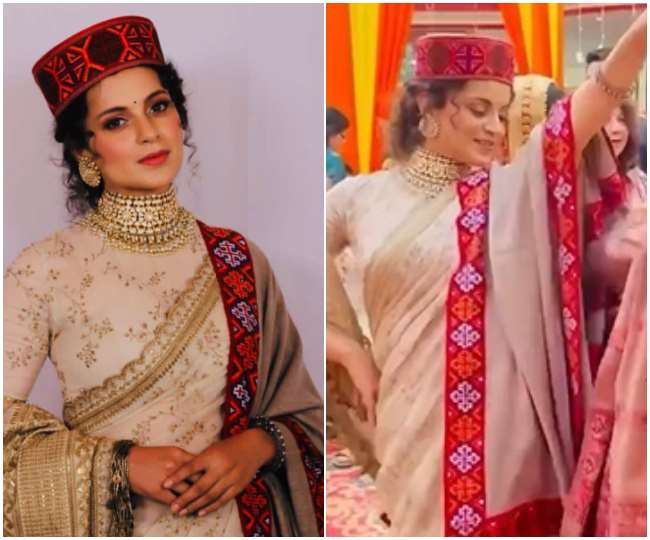 kangana ranaut shared her dance video on folk song in brother wedding ceremony see here this video