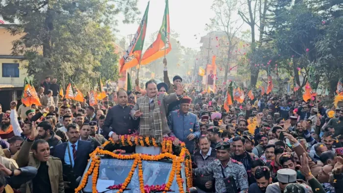 तीन राज्यों की चुनावी जीत के बाद हिमाचल दौरे पर जेपी नड्डा
