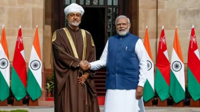 प्रधानमंत्री नरेन्द्र मोदी और ओमान के सुल्तान हैथम बिन तारिक। (फोटो- एएनआई)