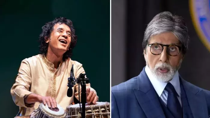 जाकिर हुसैन और अमिताभ बच्चन (Photo Credit- X)