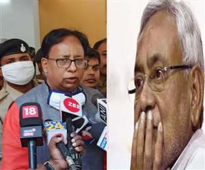 भाजपा प्रदेश अध्&zwj;यक्ष डॉ संजय जायसवाल और सीएम नीतीश कुमार की तस्&zwj;वीर ।