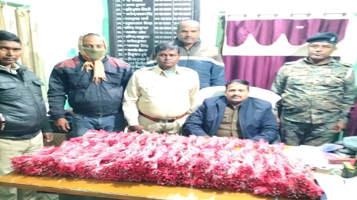 एक व्यक्ति को 1900 पीस डेटोनेटर के साथ पकड़ा है।