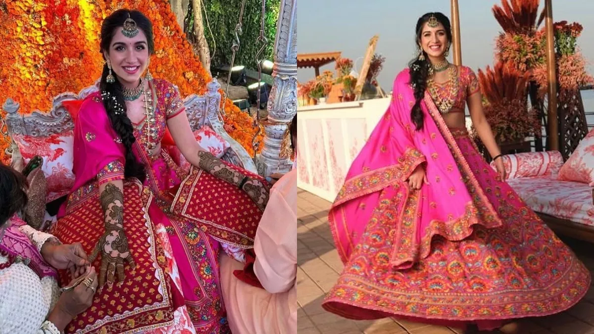 Radhika Merchant ने अपनी मेहंदी सेरेमनी में आलिया के गाने घर मोरे परदेसिया  पर किया डांस, देखे वीडियो - Radhika Merchant danced on Alia Bhatt song Ghar  More Pardesiya in her mehendi