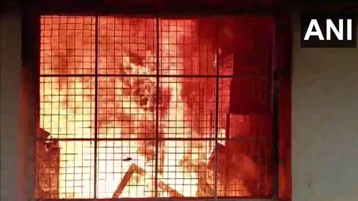 andhra pradesh fire broke out in the store room of a school in srikakulam andhra pradesh no casualties in the accident