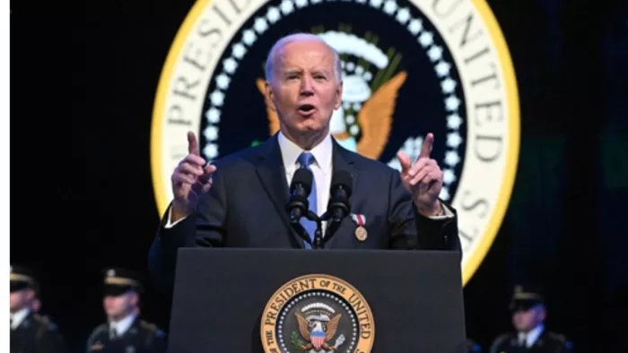 Joe Biden Farewell Ceremony बाइडन ने अपने विदाई भाषण में अमेरिका की जनता को चेताया। (फोटो रायटर)