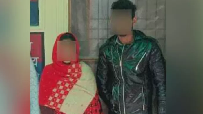 पुलिस हिरासत में पति की हत्यारोपित महिला व उसका प्रेमी।- जागरण