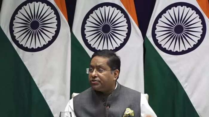 विदेश मंत्रालय के प्रवक्ता रणधीर जायसवाल। ( फोटो- एएनआई )
