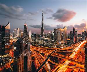 दुबई शहर का एक बेहद खूबसूरत नजारा