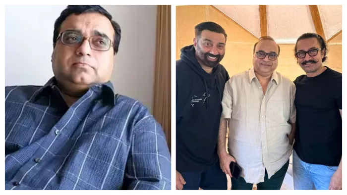 राजकुमार संतोषी (फाइल फोटो) सनी देओल और आमिर खान के साथ