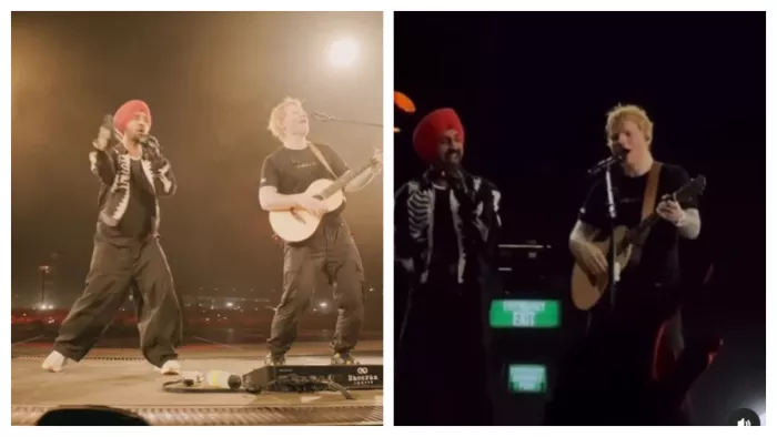 एड शीरन और दिलजीत दोसांझ. फोटो क्रेडिट- दिलजीत दोसांझ इंस्टाग्राम