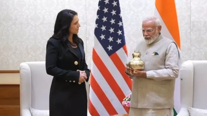 पीएम मोदी से मिलीं तुलसी गबार्ड। (फोटो- रॉयटर्स)