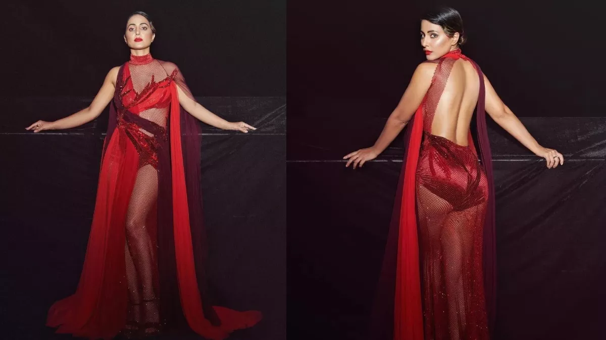 Hina Khan, Hina Khan instagram, Hina Khan Red dress, Hina Khan look