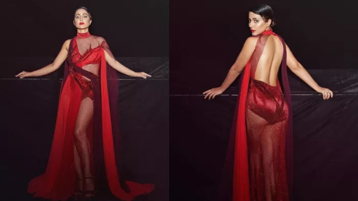 Hina Khan, Hina Khan instagram, Hina Khan Red dress, Hina Khan look