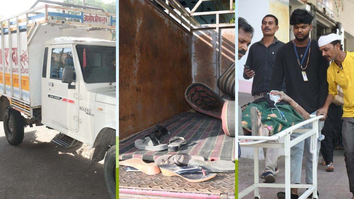 road accident in kanpur car of villagers going to visit temple overturned three killed and 17 injured