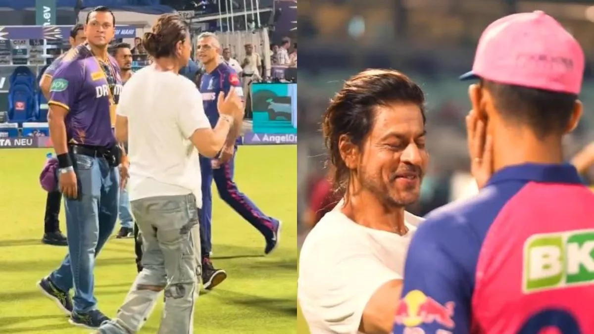 Video: 'शाहरुख से मिलवाओ यार...' RR के स्टार खिलाड़ी की पूरी हुई दिल की मुराद, किंग खान ने बनाया दिन