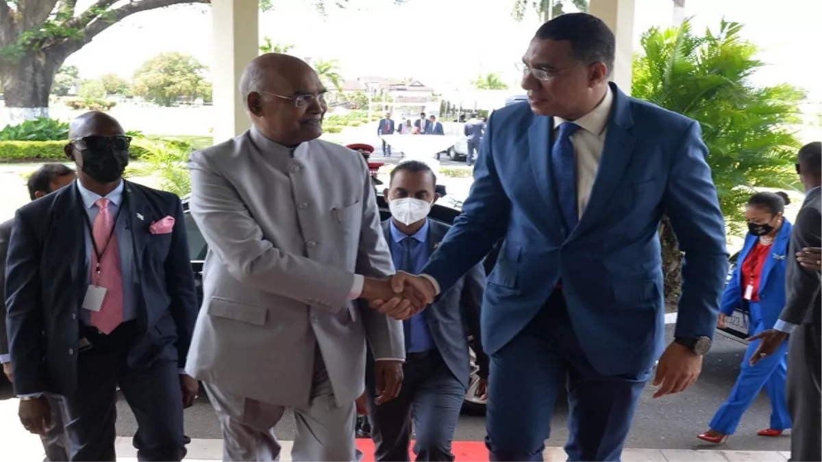 President Ram Nath Kovind in Jamaica: राष्ट्रपति कोविंद ने जमैका के गवर्नर जनरल से की मुलाकात, कई मुद्दों पर हुई चर्चा