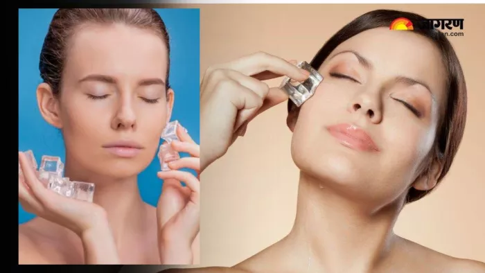 गर्मी में चेहरे पर Ice Massage करने के फायदे। (Image Credit- Freepik)