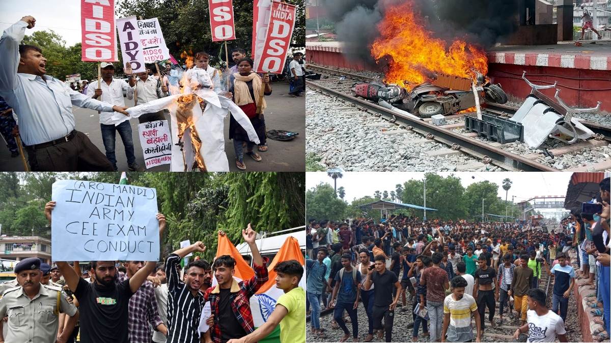 Agnipath Scheme Protest LIVE Updates Demonstration against Agneepath scheme  from train to metro affected Demolition continues in many states including  Bihar Bengal
