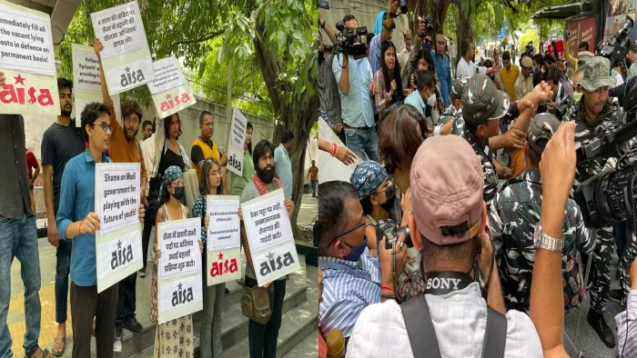 अग्निपथ स्कीम के विरोध में दिल्ली पुलिस से भिड़े AISA के कार्यकर्ता, 25 लोग हिरासत में