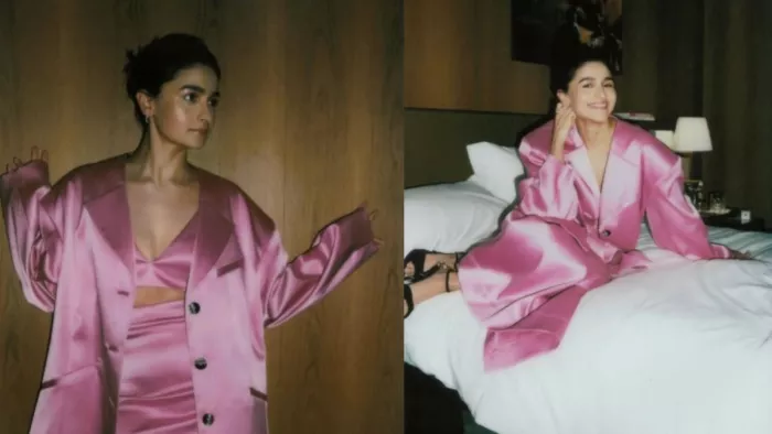 Alia Bhatt look beautiful in silk pink dress- Photo Credit Instagram