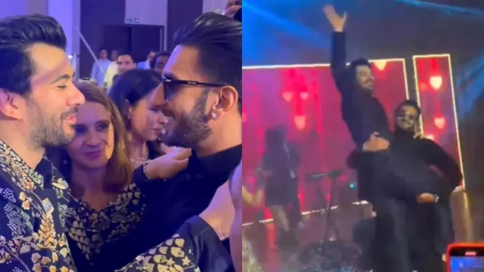 Still Images of Ranveer Singh and Karan Deol from Sangeet Ceremony of Karan Deol