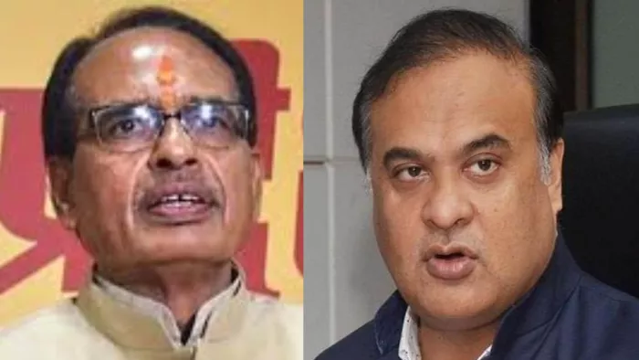 चुनाव प्रभारी शिवराज सिंह चौहान और हिमंता बिस्व सरमा। (फाइल फोटो)