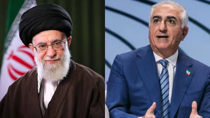 Iran Israel Conflict: पूर्व राजा के बेटे ने सर्वोच्च नेता अली खामेनेई के खिलाफ हल्ला बोल दिया है।(फोटो सोर्स: रॉयटर्स)