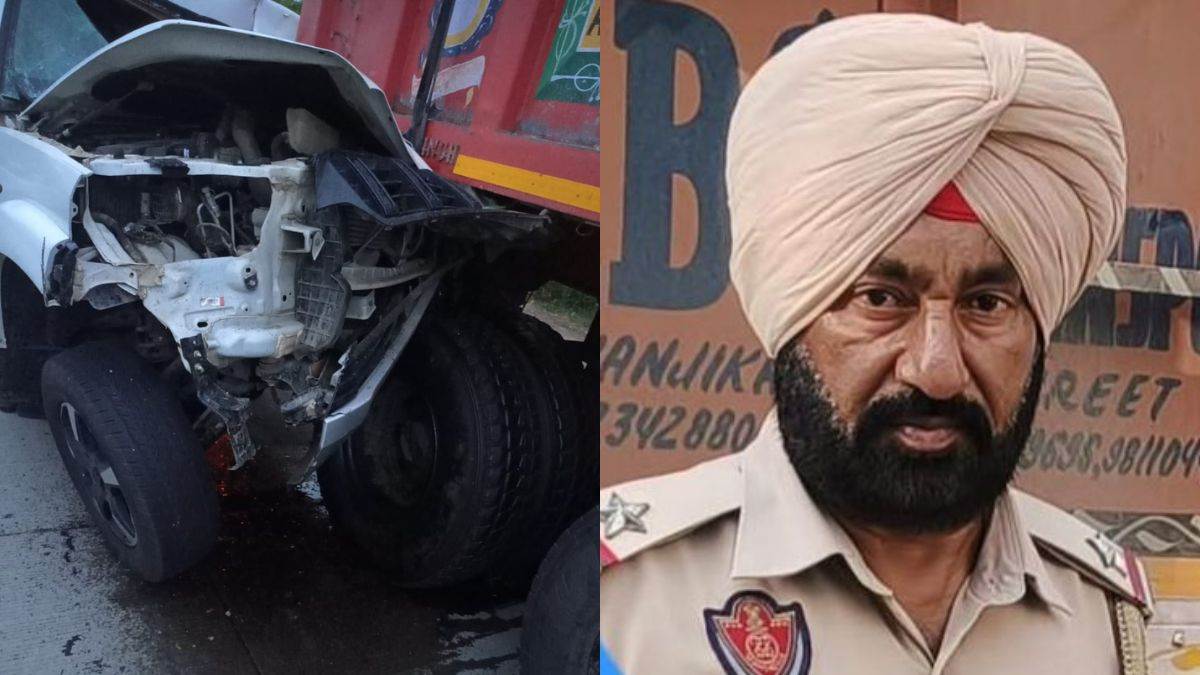 road accident in muktsar punjab scorpio collides with truck asi killed and four policemen injured