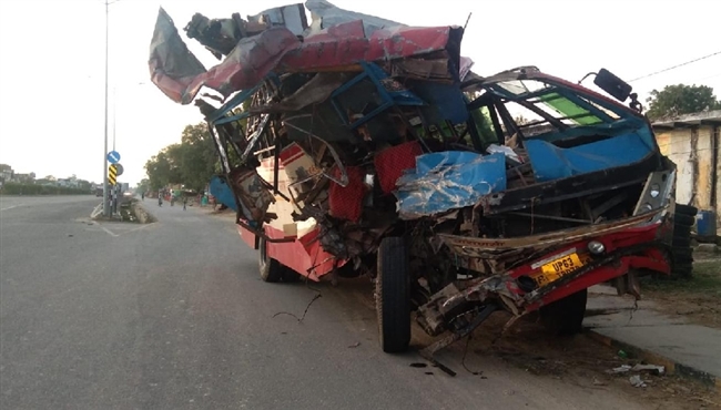 youth killed in road accident nine people injured