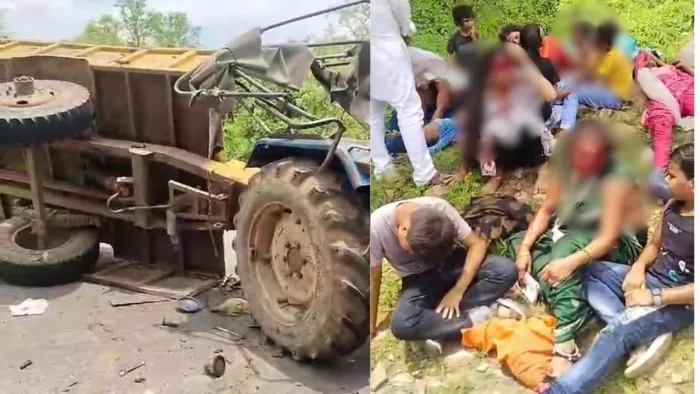 बगदरा घाटी में ट्रैक्टर-ट्राली पलटने से दो की मौत