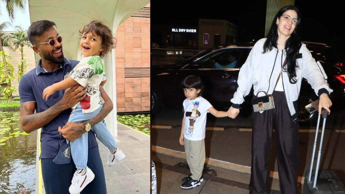 hardik pandya natasa stankovic will son agastya move away from his father actress natasha flies out mumbai amid divorce rumors