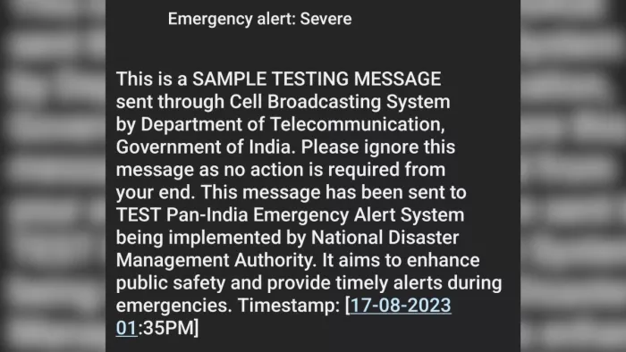 सेल ब्रॉडकास्ट का उपयोग आमतौर पर आपातकालीन अलर्ट देने के लिए किया जाता है।