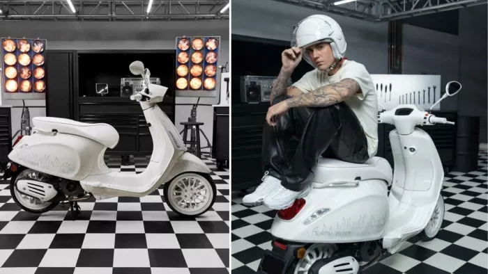 Vespa scooter के Justin Bieber X एडीशन की कीमत 6.45 लाख रुपये है।
