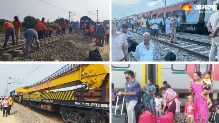 साबरमती एक्सप्रेस के पटरी से उतरे ही हड़कंप मच गया। जागरण