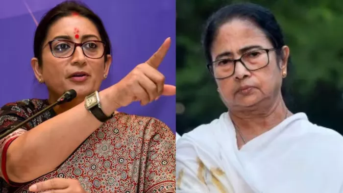 कोलकाता मर्डर केस पर स्मृति ईरानी ने ममता सरकार पर साधा निशाना।(फोटो सोर्स: जागरण)