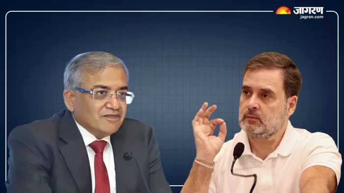 मुख्य चुनाव आयुक्त ज्ञानेश कुमार और राहुल गांधी।