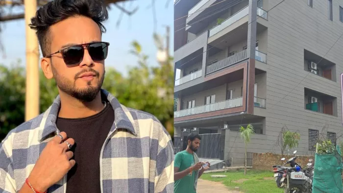 एल्विश यादव के इसी घर पर चलाई गई गोलियां। फोटो सौजन्य- जागरण