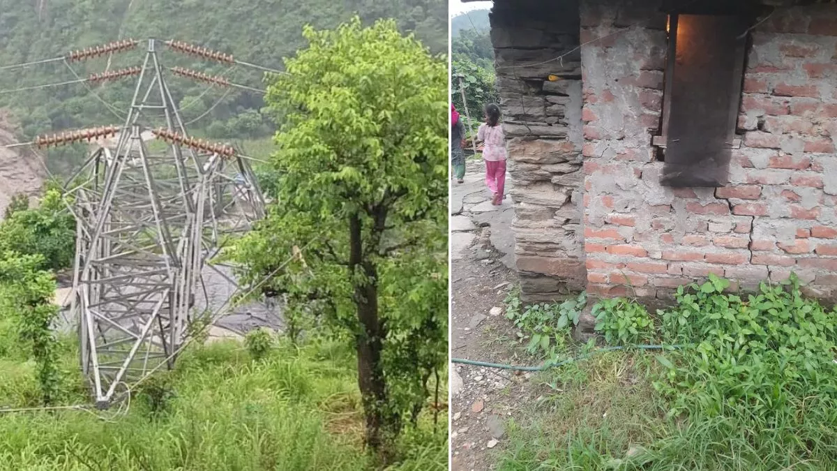 Mandi News: 132 केवी ट्रांसमिशन लाइन का टावर गिरने से असुरक्षित हुए तीन घर, 20 सदस्यों के लिए बड़ी समस्या हुई खड़ी