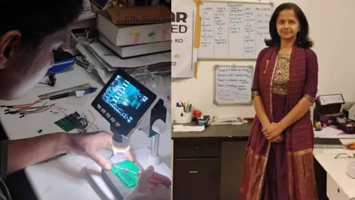 मुंबई में आयोजित कार्यक्रम में मोनिका को स्टार्टअप के लिए सम्मानित किया गया।