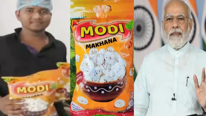 गुल्फराज ने मार्केट में उतारा मोदी मखाना।