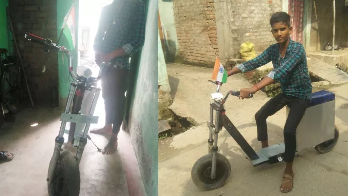 बिहार के भागलपुर के कहलगांव के राजा राम ने बनाई Unique Bike